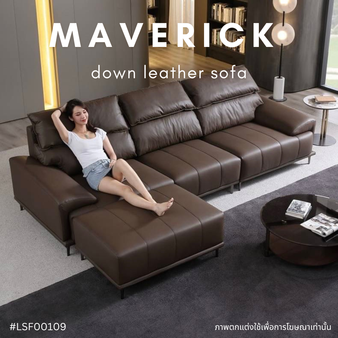 MAVERICK down leather sofa
