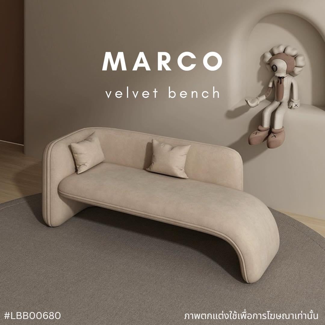 MARCO velvet bench