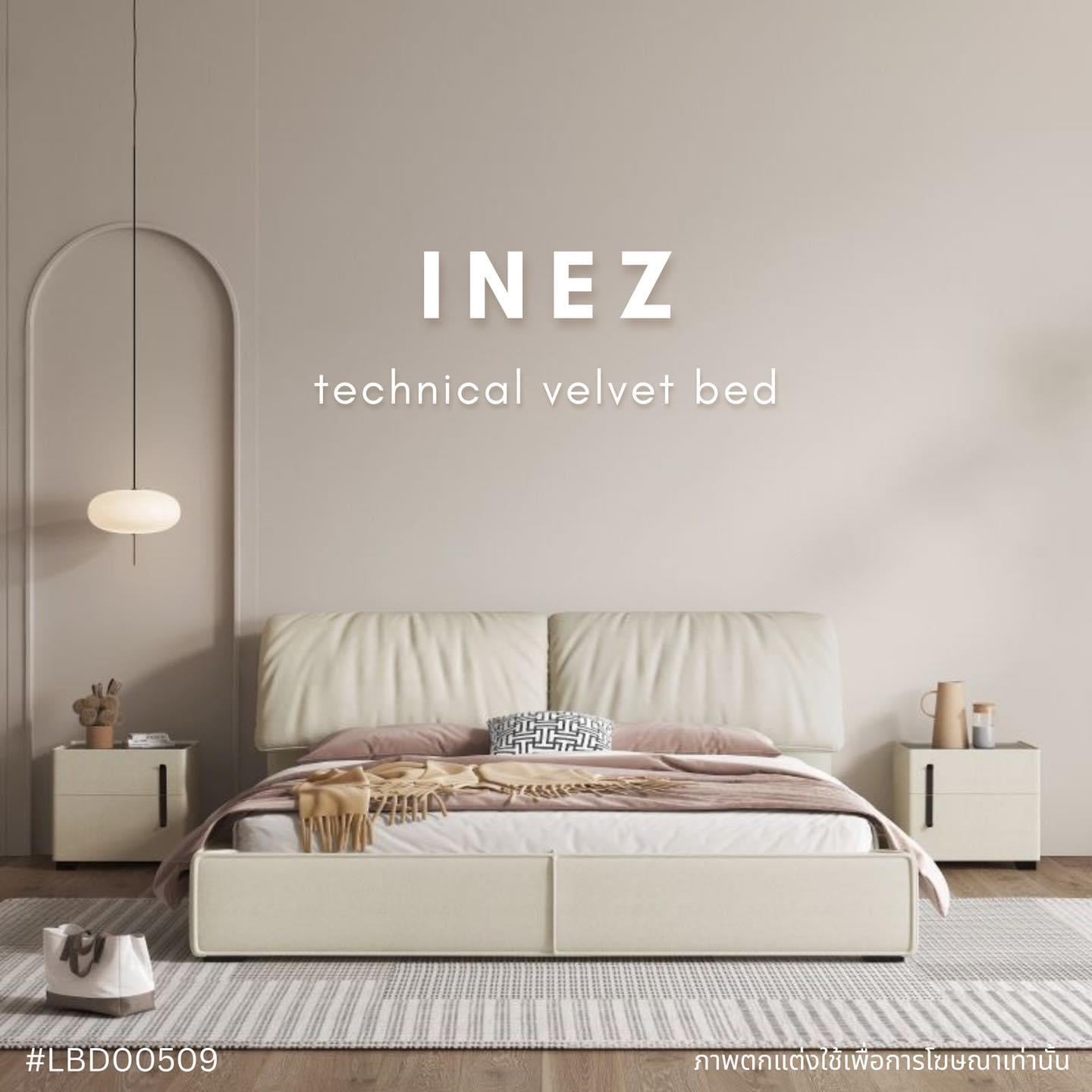 INEZ technical velvet bed