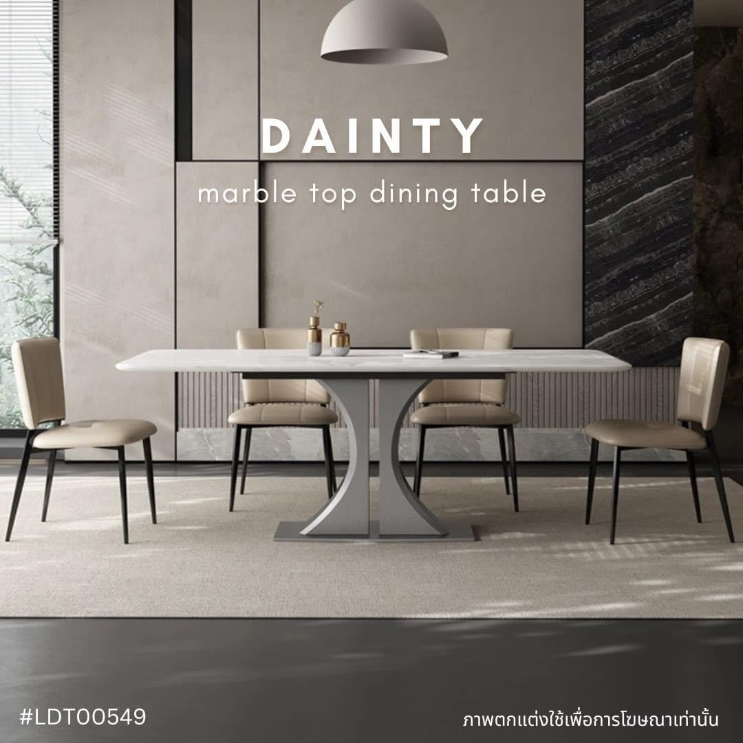 DAINTY marble top dining table