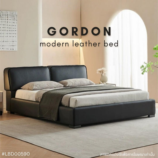 GORDON modern leather bed