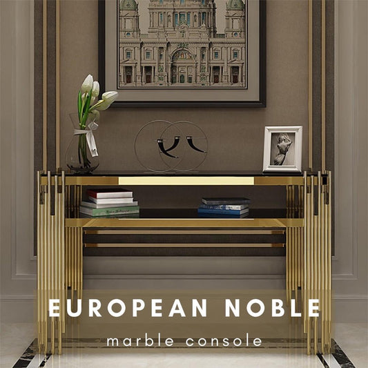 EUROPEAN NOBLE marble console
