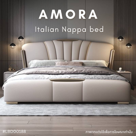 AMORA Italian Nappa bed