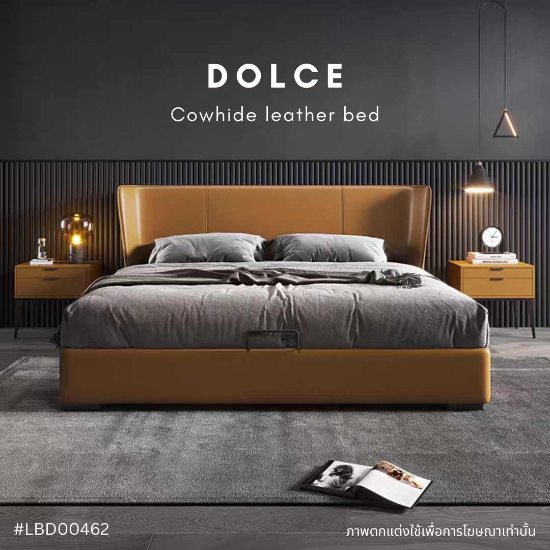 DOLCE cowhide leather bed
