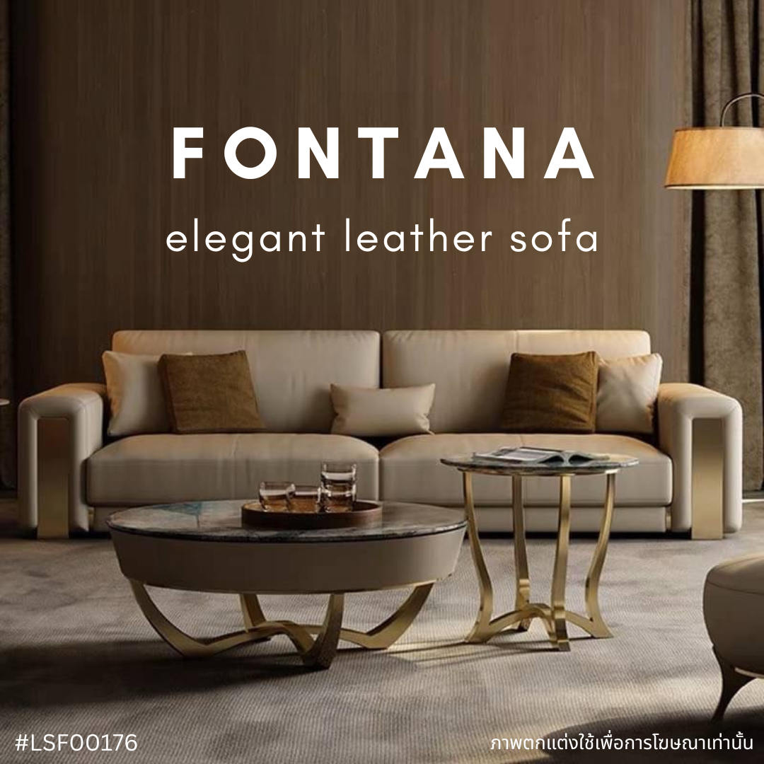 FONTANA elegant leather sofa
