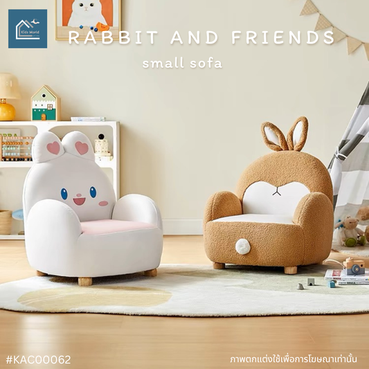RABBIT AND FRIENDS kids small sofa
