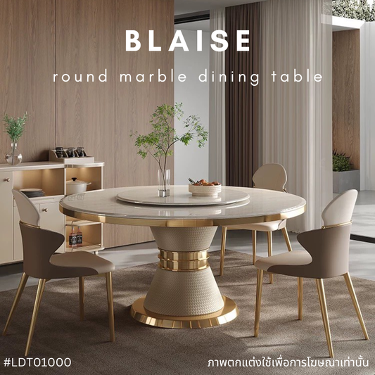 BLAISE round marble dining table