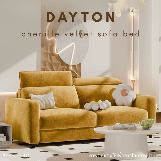 DAYTON chenille velvet sofa bed