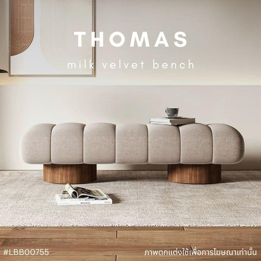 THOMAS milk velvet bench