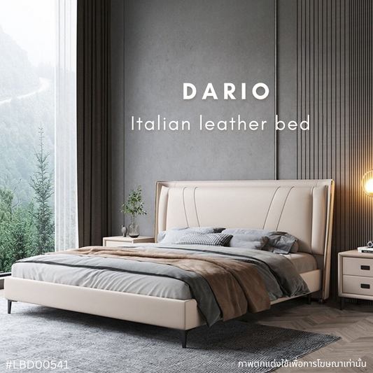 DARIO Italian leather bed