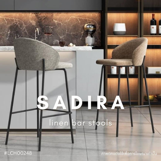 SADIRA linen bar stool