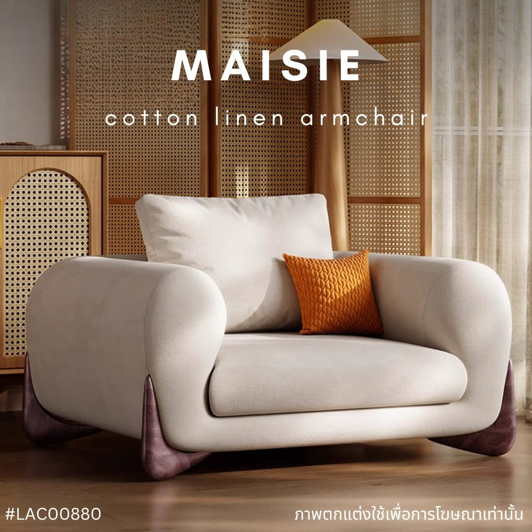 MAISIE cotton linen armchair