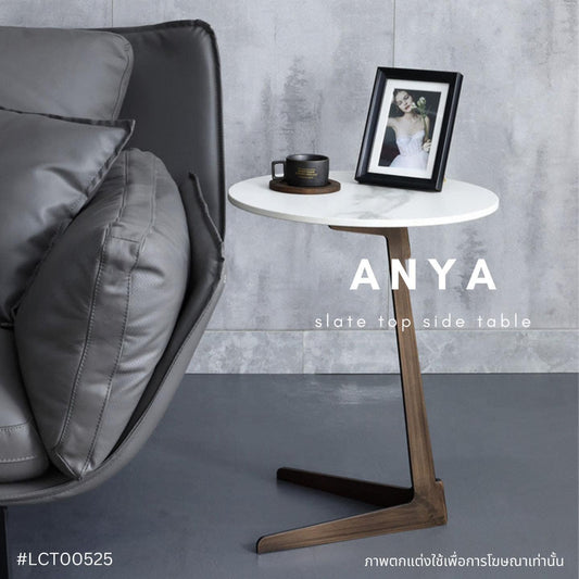 ANYA slate top side table