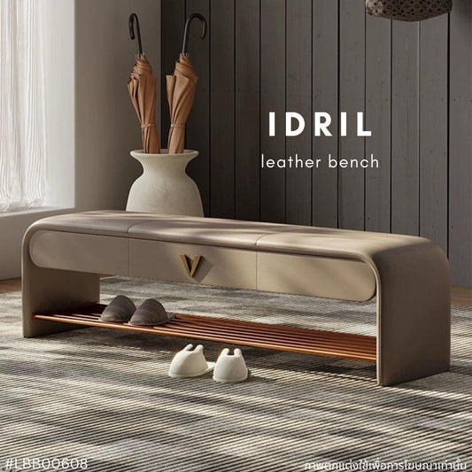 IDRIL leather bench