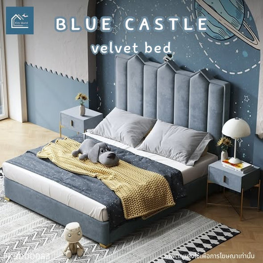 BLUE CASTLE velvet bed