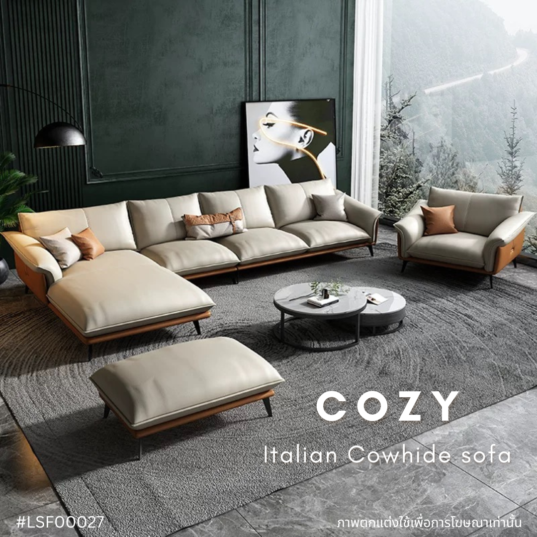 COZY Italian cowhide sofa