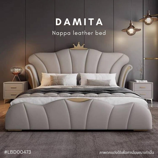 DAMITA Nappa leather bed