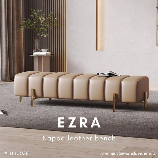 EZRA Nappa leather bench