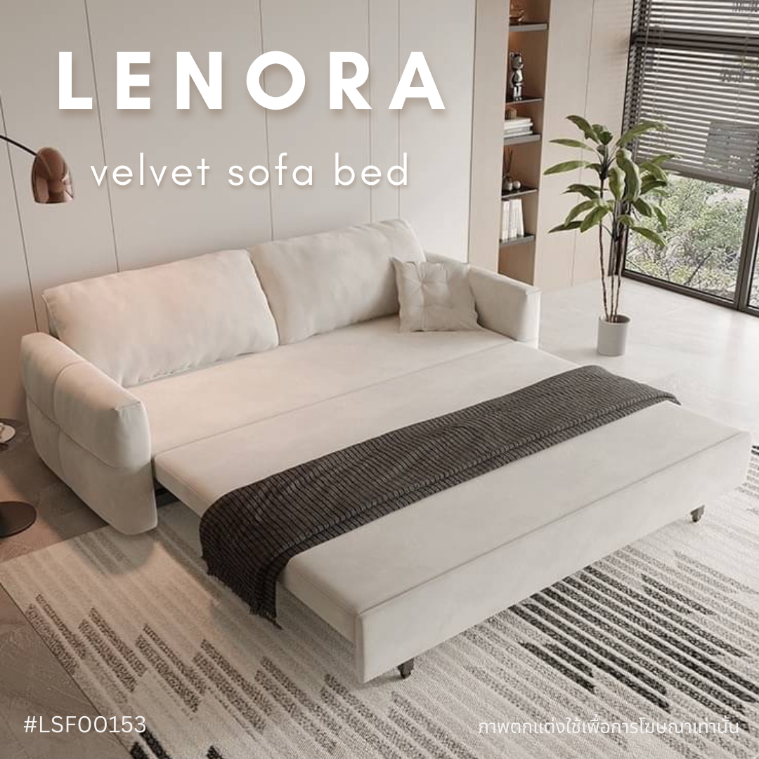 LENORA velvet sofa bed