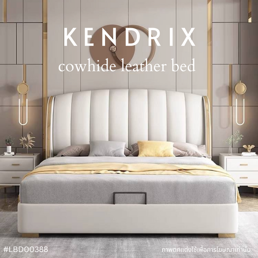 KENDRICK cowhide leather bed