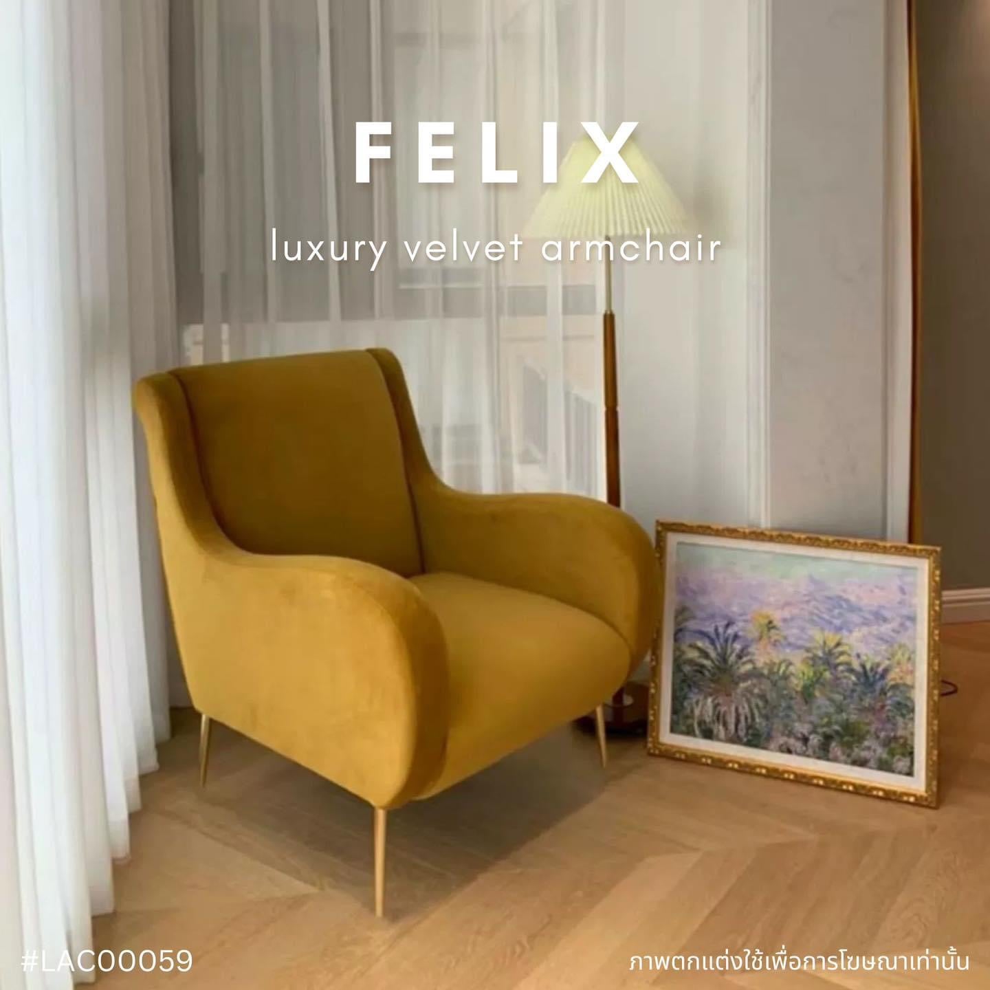FELIX luxury velvet armchair