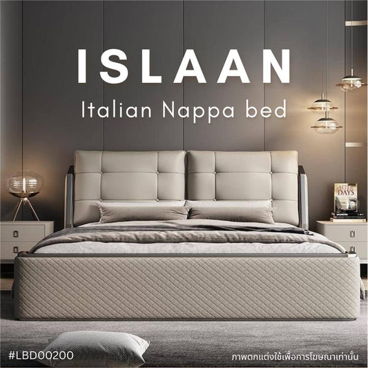 ISLAAN Italian Nappa bed