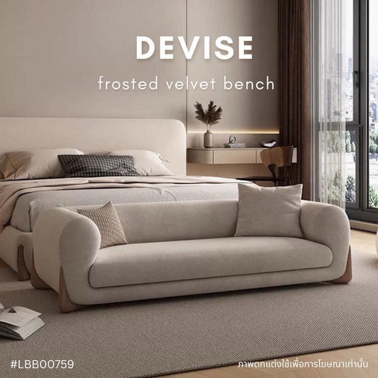 DEVISE frosted velvet bench