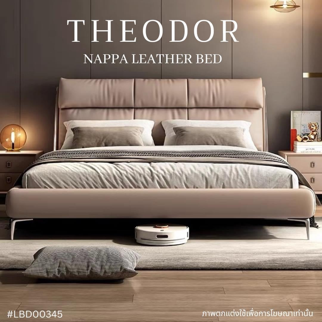 THEODOR Nappa leather bed