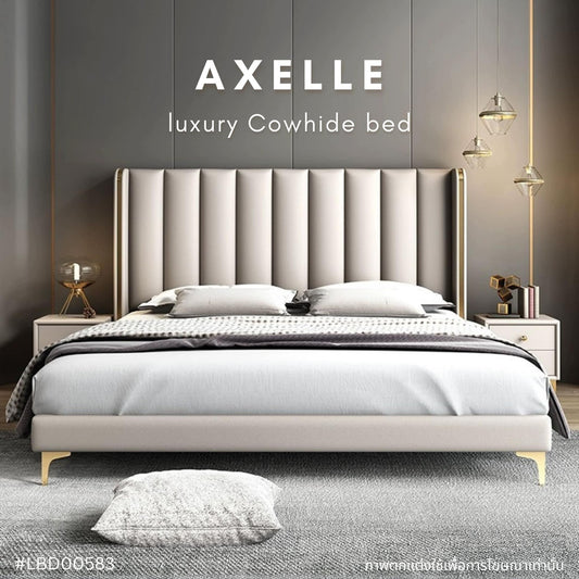 AXELLE luxury cowhide bed
