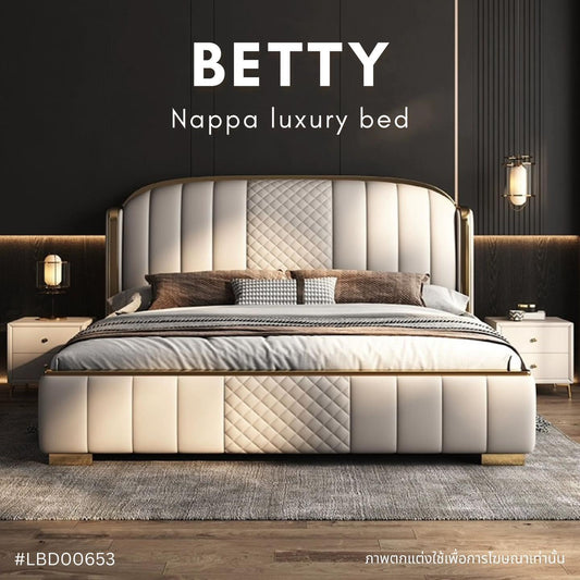 BETTY Nappa leather bed