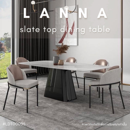 LANNA slate top dining table