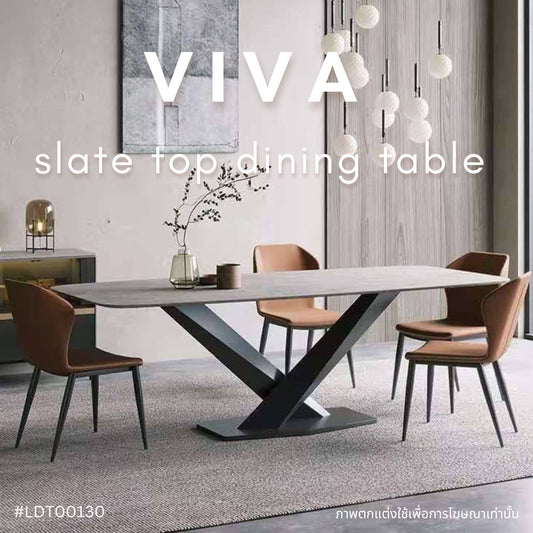 VIVA slate top dining table