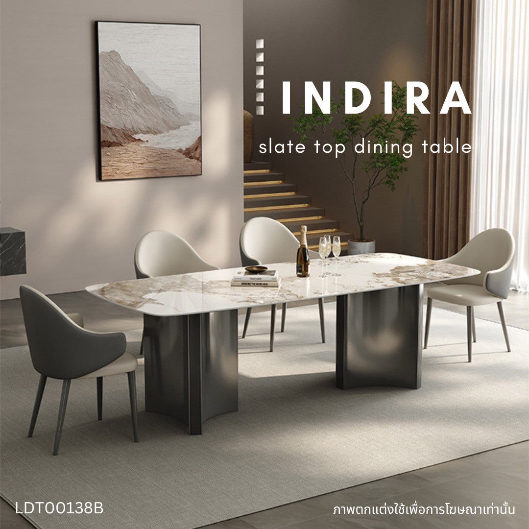 INDIRA slate top dining table