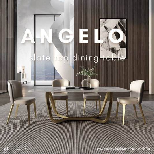 ANGELO slate top dining table