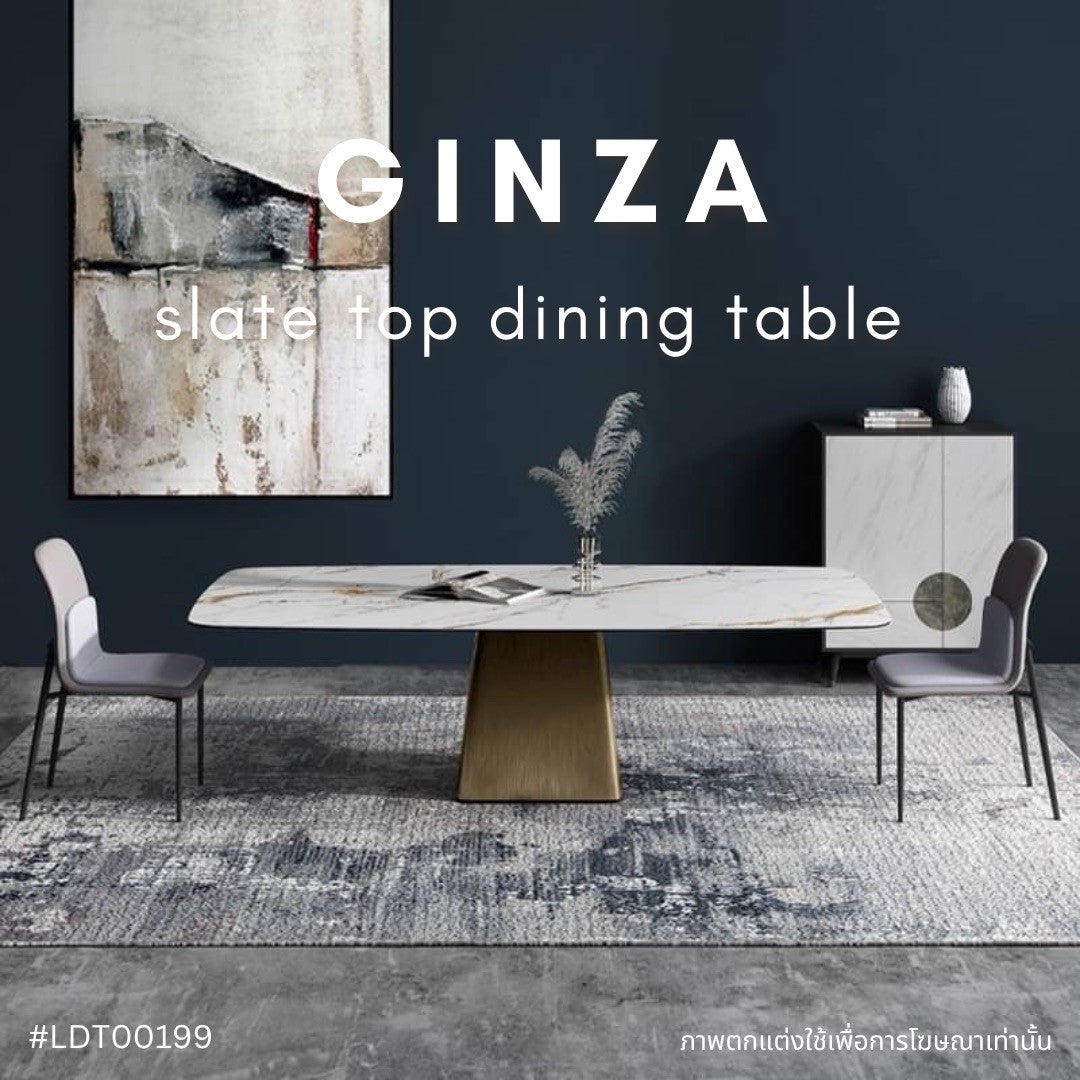 GINZA slate top dining table