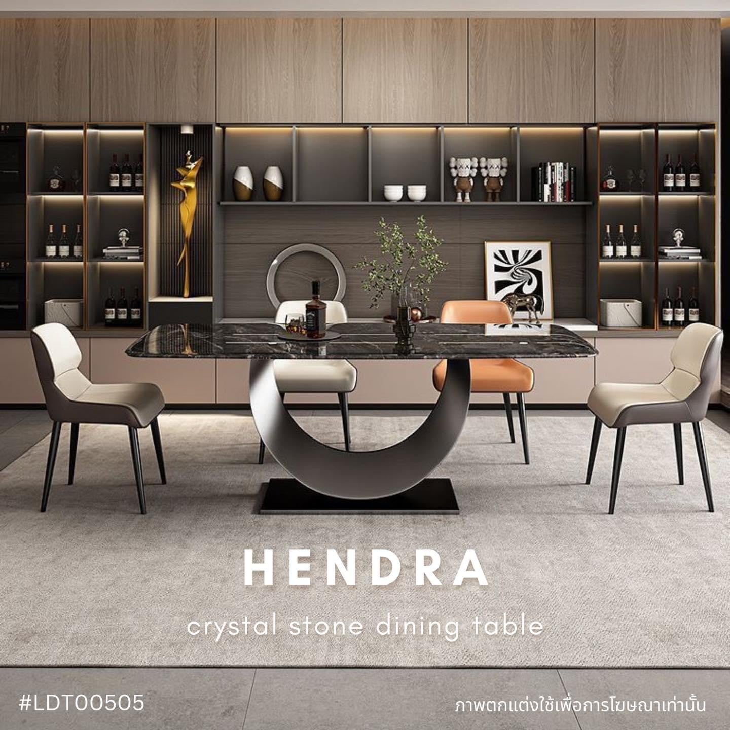 HENDRA crystal stone dining table