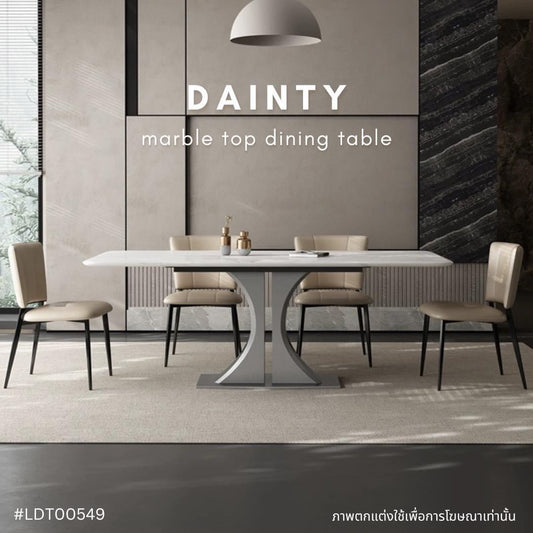 DAINTY marble top dining table