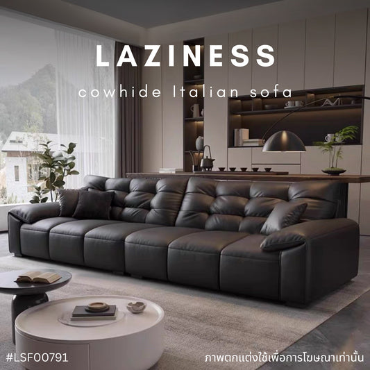 LAZINESS cowhide Italian sofa