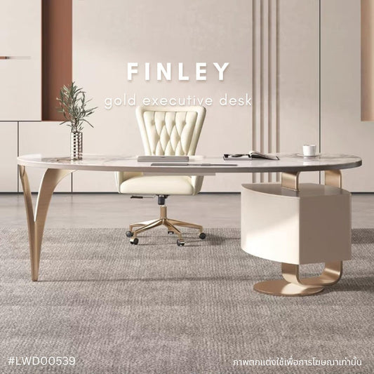 FINLEY gold executive desk