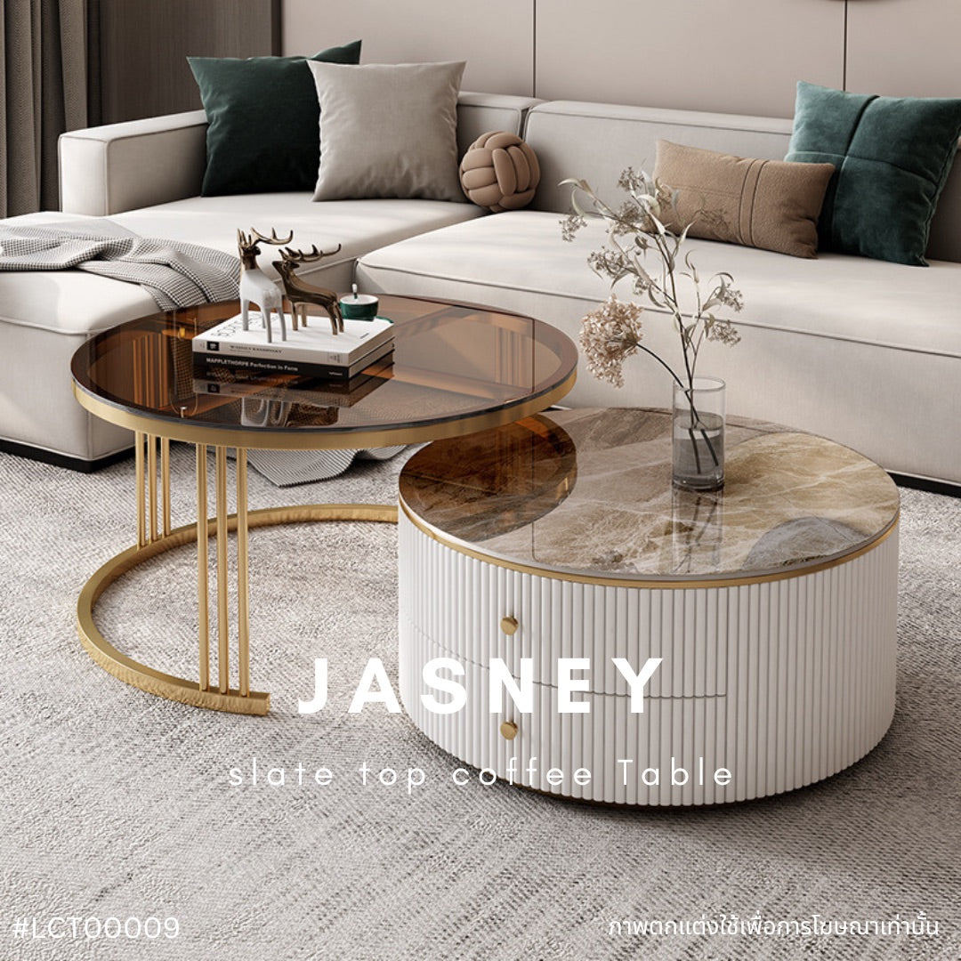 JASNEY slate top coffee table