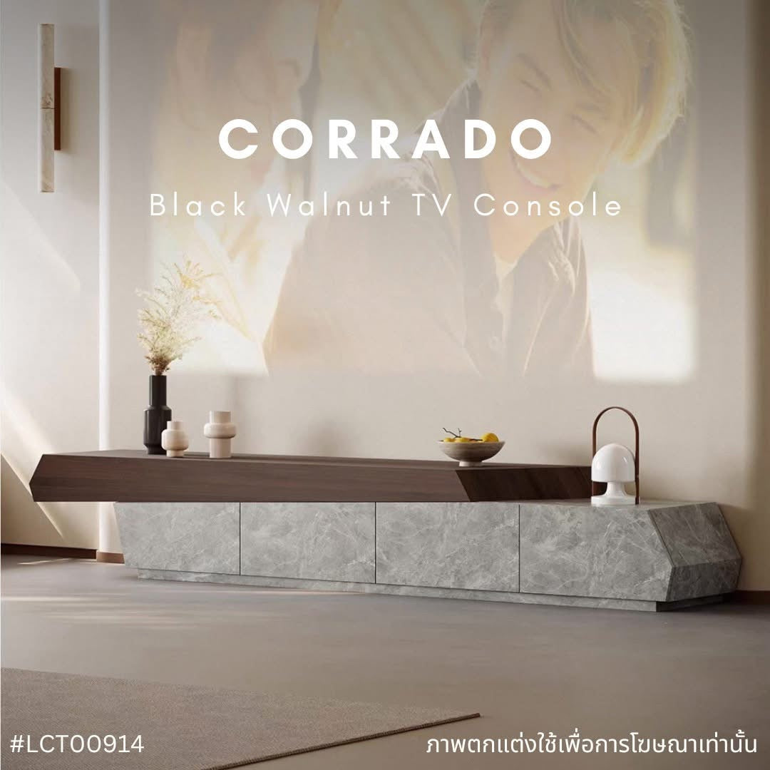 CORRADO black walnut TV console