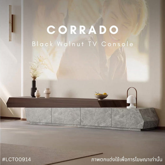 CORRADO black walnut TV console